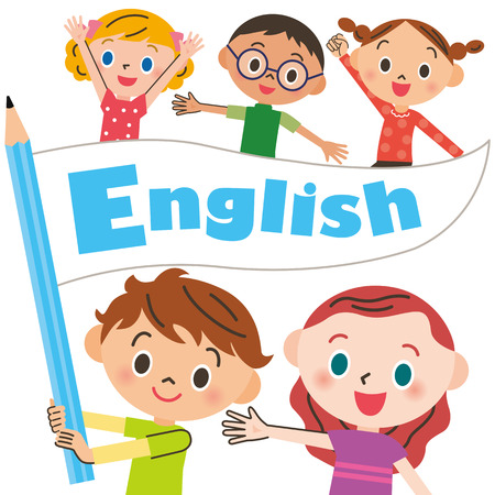 Child having an English flag