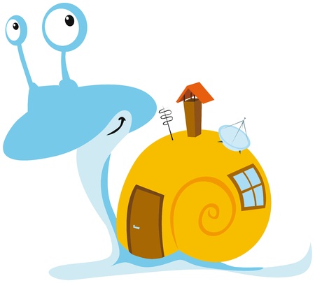 snail with mobil home