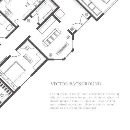 House Plan Background For Card Banner Presentation Template