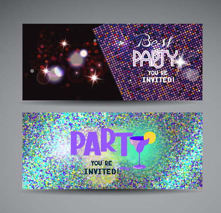 colorful bright party invitation cards royalty free cliparts