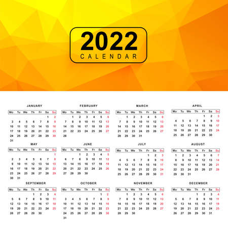 Beautiful wave style 2022 new year calendar design Фото со стока