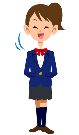 女子学生うなずく のイラスト素材 ベクタ Image 女子学生うなずく のイラスト素材 ベクタ Image