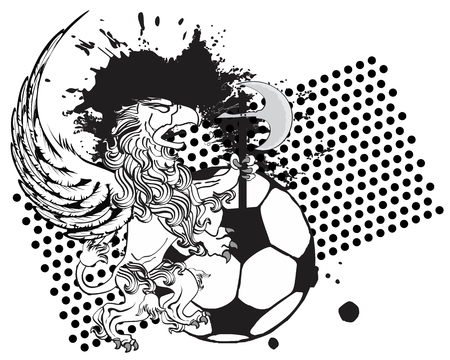 ベクトル形式のグリフォン サッカー紋章付き外衣の紋章 のイラスト素材 ベクタ Image