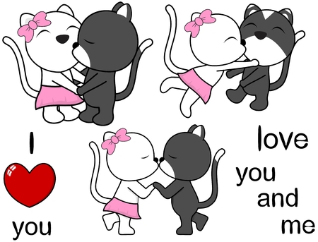 Dessin Anime Mignon Amour Coeur Boeufs En Format Vectoriel En Septembre Clip Art Libres De Droits Svg Vecteurs Et Illustration Image