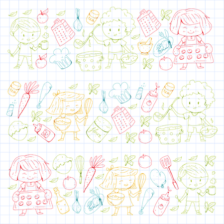 キッチンで料理教室 学習人 教育や料理 ベクトル イラストのイラスト素材 ベクタ Image