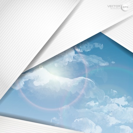 Abstract background with white paper layers Stock Photo