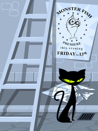 Lots of bad luck in one place. and on friday the 13th! Stock Photo