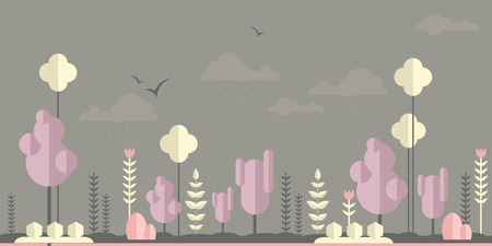かわいい森のフラット バック グラウンド あなたのデザインのシンプルでかわいい風景 のイラスト素材 ベクタ Image かわいい森のフラット バック グラウンド あなたのデザインのシンプルでかわいい風景 のイラスト素材 ベクタ Image