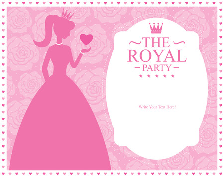 princess cards template royalty free cliparts vectors and stock princess templates