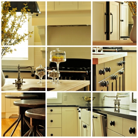 Collage Of Various Images Of Kitchen Cabinetry