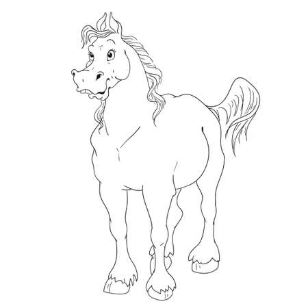 Personnage De Dessin Anime De Cheval Couleur Piebald Tete De Cheval Isole Sur Un Fond Blanc Vecteur Pinto Piebald Clip Art Libres De Droits Vecteurs Et Illustration Image 70280218