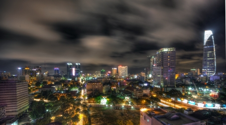 The landscape of Saigon: Thành phố Hồ Chí Minh về đêm