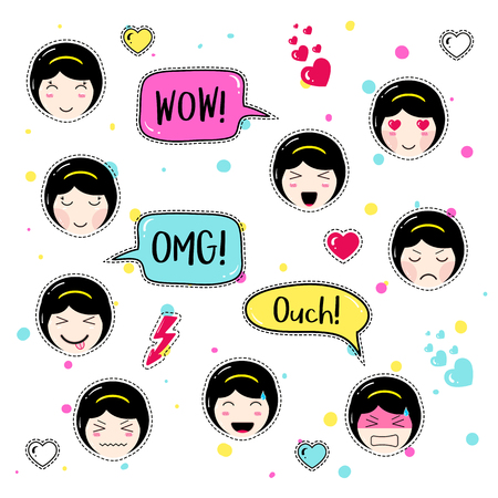 かわいい絵文字コレクション かわいいアジアの女の子の顔 アニメ スタイルで顔文字のセットです 感情笑顔で孤立した日本人の女の子アイコン泣く 悲しい 怒っている 笑っているを追加しました ベクトル Eps10 イラスト のイラスト素材 ベクタ Image かわいい絵文字コレクション かわいいアジアの女の子の顔 アニメ スタイルで顔文字のセットです 感情笑顔で孤立した日本人の女の子アイコン泣く 悲しい 怒っている 笑っているを追加しました ベクトル Eps10 イラスト のイラスト素材 ベクタ Image