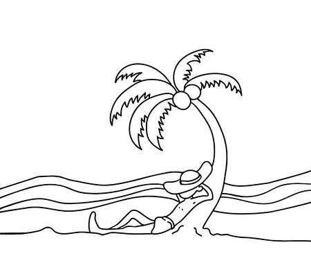 Strand Comic Schwarz Weiß sdatec.com