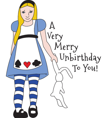 アリス不思議の国からの古典的な文字はステッチする驚くほど簡単です 彼女と彼女のウサギ は 童話プロジェクトにいくつかの興味を追加する素晴らしい方法です のイラスト素材 ベクタ Image