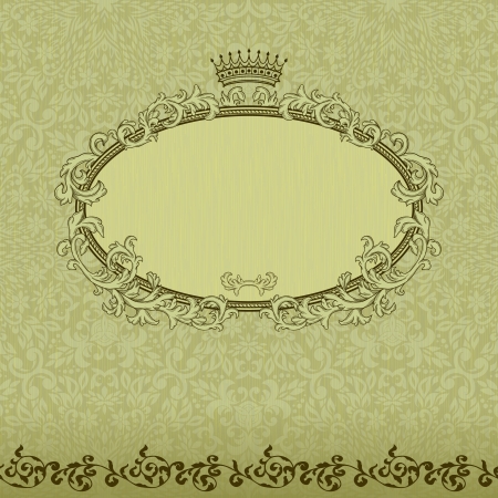 vintage background with crown and seamless pattern royalty free