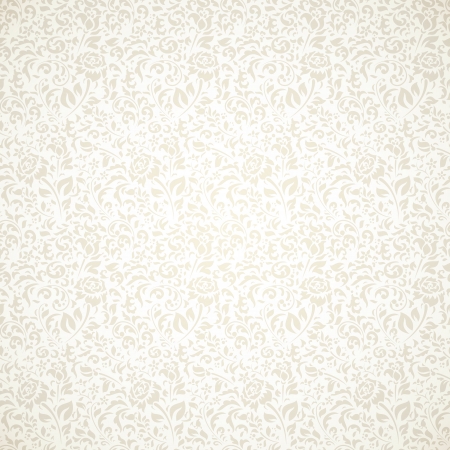 Floral vintage seamless pattern on light background