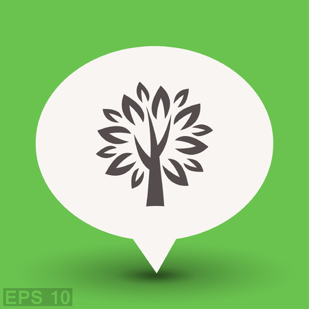 Pictograph of tree. vector concept illustration for design. eps 10 Фото со стока