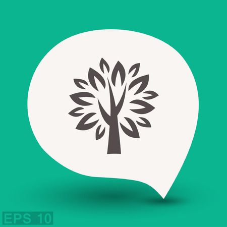 Pictograph of tree. vector concept illustration for design.