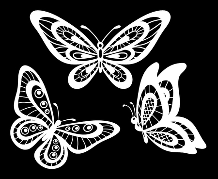 butterfly: thiết bướm đen và trắng guipure ren đẹp cô lập. thiết kế hoa cho thiệp chúc mừng và lời mời của đám cưới, sinh nhật, Ngày Valentine, ngày của mẹ và các ngày lễ theo mùa