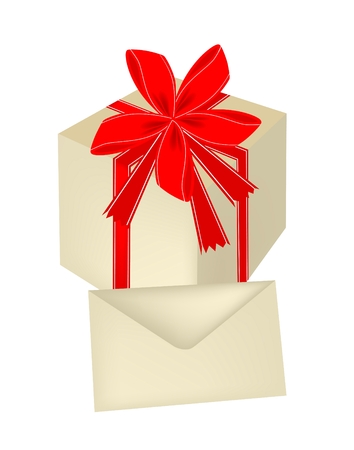 素敵なギフト ボックス赤リボン 弓 完璧な贈り物や誰かへのプレゼントに特別なのイラスト素材 ベクタ Image