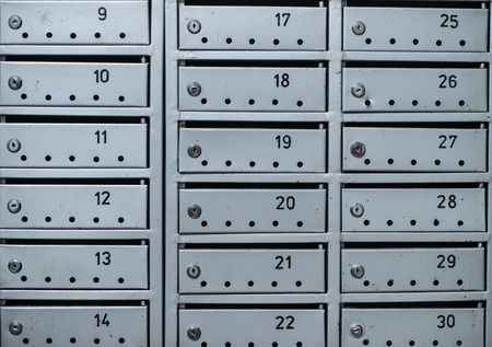 Mailboxes For Apartment Building With A Notification Board Stock ... Mailboxes For Apartment Building With A Notification Board Stock ...