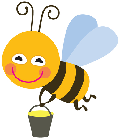 フレームで面白い蜂 漫画の実例のイラスト素材 ベクタ Image 10913363