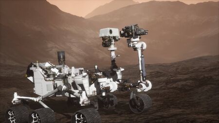 Curiosity Mars Rover Exploring The Surface Of Red Planet - 