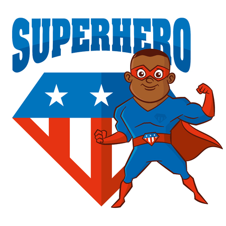 ロゴ スーパー ヒーロー アフリカ系アメリカ人男の漫画キャラのベクトル イラスト のイラスト素材 ベクタ Image ロゴ スーパー ヒーロー アフリカ系アメリカ人男の漫画キャラのベクトル イラスト のイラスト素材 ベクタ Image