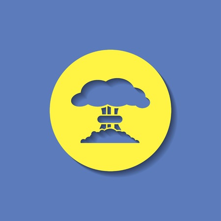 きのこ雲 核爆発 シルエット ベクトルのイラスト素材 ベクタ Image