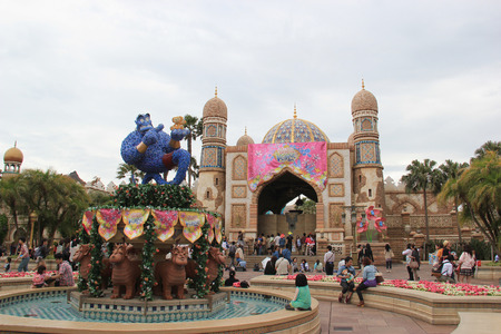 ディズニーのアラジンは カリフォルニアのディズニーランドで遊ぶ アメリカ の写真素材 画像素材 Image