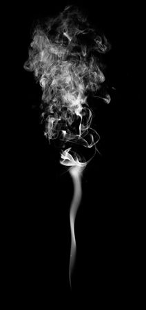White fantasy smoke on black background