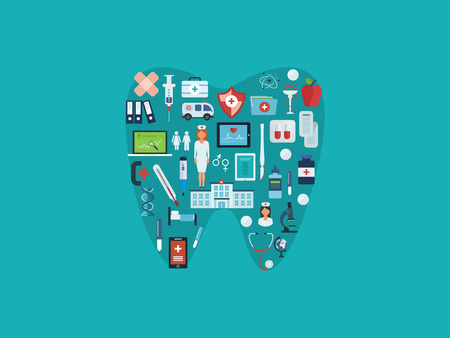 医療センター 病院の建物 オンライン医療サービスとサポート 医療 医療用フラット デザイン モダンなベクトル イラスト概念が役立ちます すべての要素は 歯として表示します のイラスト素材 ベクタ Image 36662004