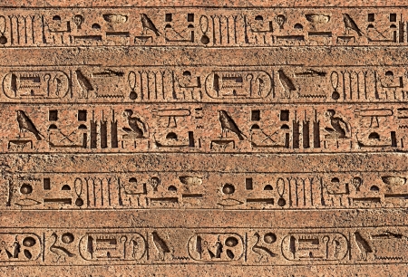 壁面に古代エジプト象形文字 の写真素材 画像素材 Image