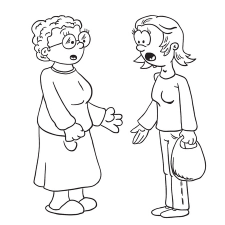 Gemischtrassiger Mutter Cartoon Partnertausch