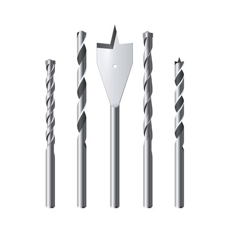 Vector Clipart Print Metallic drill set Metallic drill clipart vector design illustration