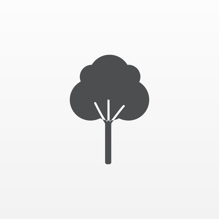 Gray tree icon isolated on background. modern flat pictogram, business, marketing, internet concept. trendy simple vector symbol for web site design or button to mobile app. logo illustration. Фото со стока