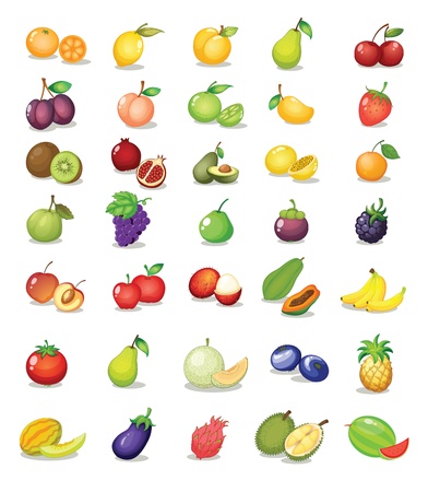 papaya: Tác giả của trái cây trên nền trắng