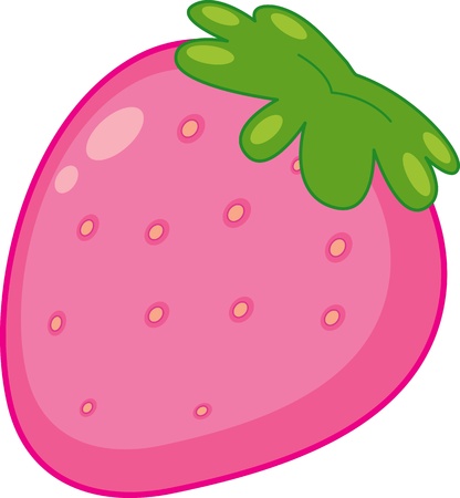Illustration of strawberry on white