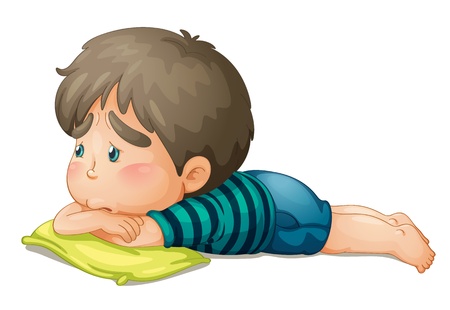 Illustration of a boy on a white background
