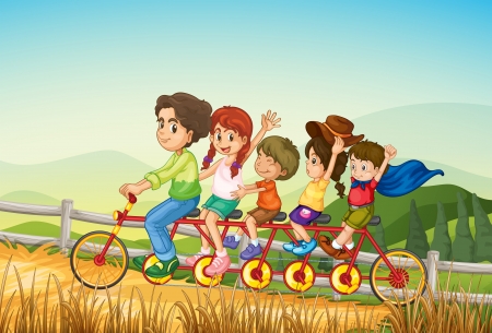 白い背景に自転車に乗る人のイラスト のイラスト素材 ベクタ Image