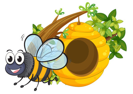 白い背景に Beehive 近く蜂のイラスト のイラスト素材 ベクタ Image 4446 白い背景に Beehive 近く蜂のイラスト のイラスト素材 ベクタ Image 4446