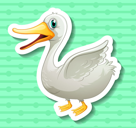 illustration of a close up duck