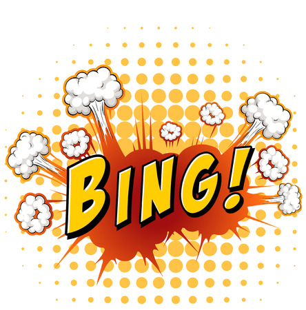 Word Bing With Explosion Background