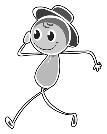 歩いている棒人間のイラストのイラスト素材 ベクタ Image 歩いている棒人間のイラストのイラスト素材 ベクタ Image