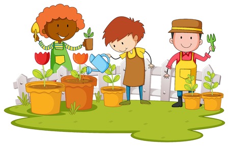 Kids Garden Cliparts, Stock Vector and Royalty Free Kids Garden  Illustrations