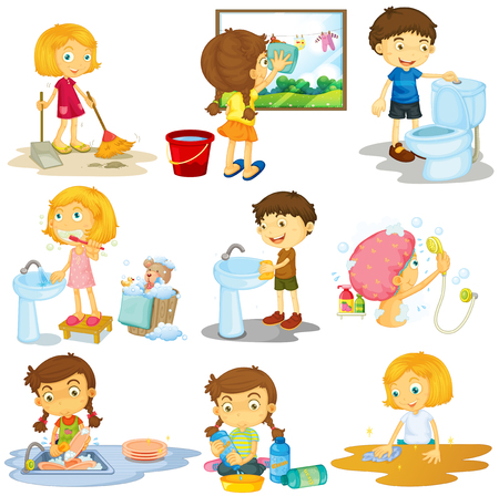 Clipart Kinder Badezimmer Putzen - Wohndesign Clipart Kinder Badezimmer Putzen - Wohndesign