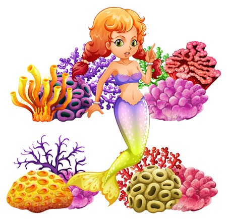 魚の水中イラストでハープを遊ぶかわいい人魚 のイラスト素材 ベクタ Image 魚の水中イラストでハープを遊ぶかわいい人魚 のイラスト素材 ベクタ Image