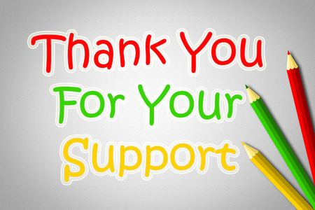 thank you for your support concep text stock photo picture and