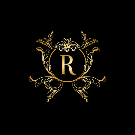 stylish and elegant monogram design template with letter r vector letter r images